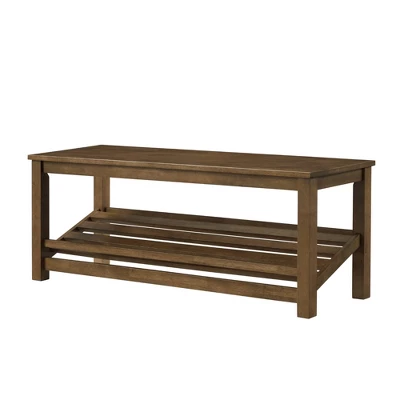 Modern Farmhouse Solid Wood Shoe Storage Entry Bench Rustic Oak - Saracina Home 5 Modern Farmhouse Solid Wood Shoe Storage Entry Bench Rustic Oak - Saracina Home - Image 5