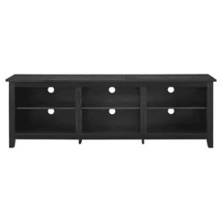 Transitional 6 Cubby Wood Open Storage Wood TV Stand For TVs Up To 80"- Saracina Home -Saracina Home GUEST e4c39780 fb14 4bd8 b437 8185f460c007