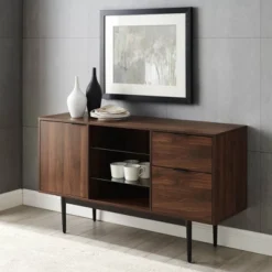 Timothy Modern Lifted Triple Storage Sideboard Dark Walnut - Saracina Home 6 Timothy Modern Lifted Triple Storage Sideboard Dark Walnut - Saracina Home -Saracina Home GUEST e4e0c502 8dfa 4daf bdd7 3726f1f0be20