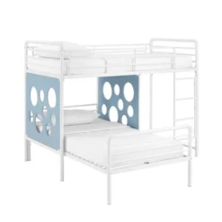 Twin Modern Cut-Out L-Shaped Metal Bunk Bed - Saracina Home 12 Twin Modern Cut-Out L-Shaped Metal Bunk Bed - Saracina Home -Saracina Home GUEST e5b6d37d bb29 4c03 8154 e0b12e31cd74