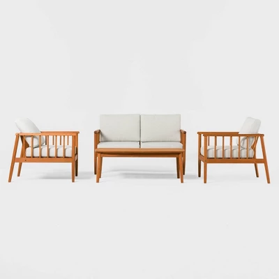 Saracina Home 4pc Modern Boho Eucalyptus Spindle Outdoor Conversation Set 8 Saracina Home 4pc Modern Boho Eucalyptus Spindle Outdoor Conversation Set - Image 8