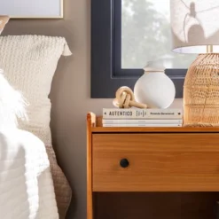 Katie Transitional Tray Top 1 Drawer Solid Wood Nightstand Caramel - Saracina Home 34 Katie Transitional Tray Top 1 Drawer Solid Wood Nightstand Caramel - Saracina Home -Saracina Home GUEST e7a948f0 992a 4a9a a804 235969f94fc3