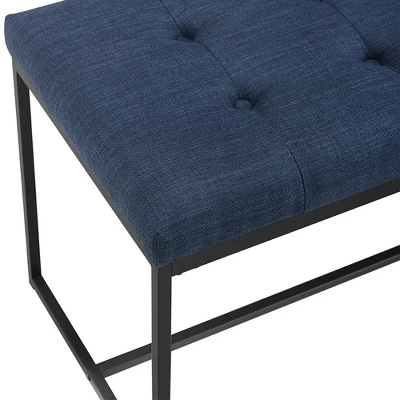 48" Upholstered Bench With Metal Base - Saracina Home 5 48" Upholstered Bench With Metal Base - Saracina Home - Image 5