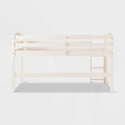 Twin Solid Pine Wood Low Loft Bed White - Saracina Home 18 Twin Solid Pine Wood Low Loft Bed White - Saracina Home -Saracina Home GUEST e9b775ad ec20 44e7 9023 498476ff01b6