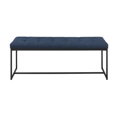 48" Upholstered Bench With Metal Base - Saracina Home 3 48" Upholstered Bench With Metal Base - Saracina Home - Image 3