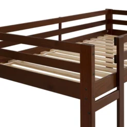 Twin Indy Solid Wood Triple Bunk Bed Walnut - Saracina Home 8 Twin Indy Solid Wood Triple Bunk Bed Walnut - Saracina Home -Saracina Home GUEST eb491e86 de73 43b5 a9e8 e953e750abf6