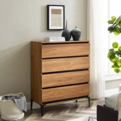 Theo Urban Modern Plank 4 Drawer Dresser - Saracina Home -Saracina Home GUEST ebfc0a52 42c0 4641 ba82 54992c6ce9d4