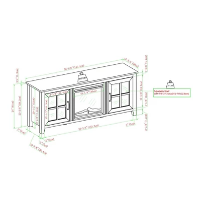 Transitional Farmhouse Window Pane Fireplace TV Stand For TV's Up To 65" Gray Wash - Saracina Home 9 Transitional Farmhouse Window Pane Fireplace TV Stand For TV's Up To 65" Gray Wash - Saracina Home - Image 9