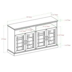 Transitional 4 Door Windowpane TV Stand For TVs Up To 65" - Saracina Home 18 Transitional 4 Door Windowpane TV Stand For TVs Up To 65" - Saracina Home -Saracina Home GUEST ed2005eb 89f7 433b a81a f537715559df