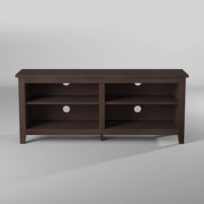 Transitional 4 Cubby Wood Open Storage TV Stand For TVs Up To 65"- Saracina Home 8 Transitional 4 Cubby Wood Open Storage TV Stand For TVs Up To 65"- Saracina Home - Image 8