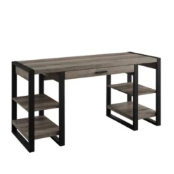 60" Industrial Transitional Tech Desk With USB - Saracina Home -Saracina Home GUEST ef632974 d81d 4ce2 9e26 066a1b0f8c51