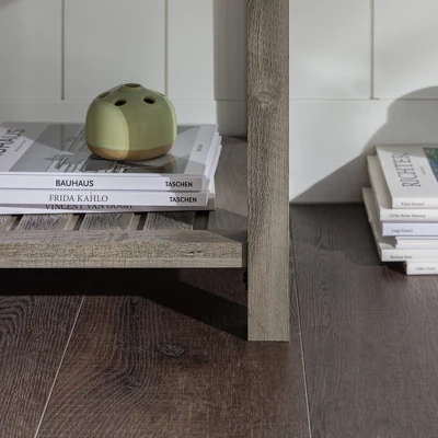 June Rustic Transitional Square Nightstand With Lower Shelf - Saracina Home 13 June Rustic Transitional Square Nightstand With Lower Shelf - Saracina Home - Image 13