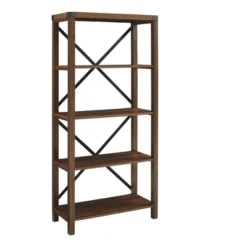 64" Sophie Industrial X Frame Bookshelf - Saracina Home 31 64" Sophie Industrial X Frame Bookshelf - Saracina Home -Saracina Home GUEST f1ba2535 9513 4eec a003 6eb7a4bfa83c