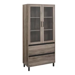 68" Glass Door Storage Hutch With Drawers - Saracina Home 11 68" Glass Door Storage Hutch With Drawers - Saracina Home -Saracina Home GUEST f1ca720d a16e 41c1 a6a7 412e92f18168