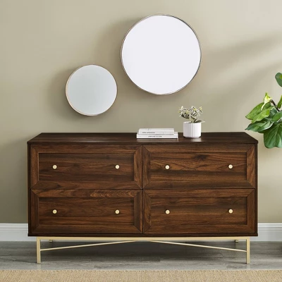 Jones Horizontal Modern 4 Drawer Dresser - Saracina Home 1 Jones Horizontal Modern 4 Drawer Dresser - Saracina Home