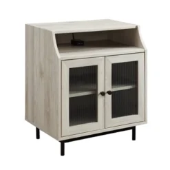 Fluted Glass Double Door Nightstand With USB Port - Saracina Home 9 Fluted Glass Double Door Nightstand With USB Port - Saracina Home -Saracina Home GUEST f46c2f0e 9c50 4fcb 9918 e3a20ba636f8