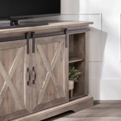 Robinson Rustic Transitional Sliding Barn Door Corner TV Stand For TVs Up To 58" - Saracina Home 24 Robinson Rustic Transitional Sliding Barn Door Corner TV Stand For TVs Up To 58" - Saracina Home -Saracina Home GUEST f4b1d6be 6e3e 45e6 b9bb d755792afafb