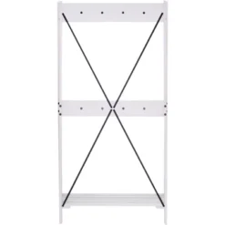 68" Solid Wood X Back Angled Hall Tree White Wash - Saracina Home 19 68" Solid Wood X Back Angled Hall Tree White Wash - Saracina Home -Saracina Home GUEST f4c3d1cc 6437 47e5 8991 237afb08aaf8