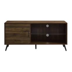 Single Door Mid-Century Modern TV Stand For TVs Up To 58" Dark Walnut - Saracina Home -Saracina Home GUEST f7633595 8d40 4fdc ab20 d58671c2ed16