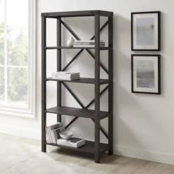 64" Sophie Industrial X Frame Bookshelf - Saracina Home 19 64" Sophie Industrial X Frame Bookshelf - Saracina Home -Saracina Home GUEST f908d7b3 661c 46ae ab56 a80cf992563d