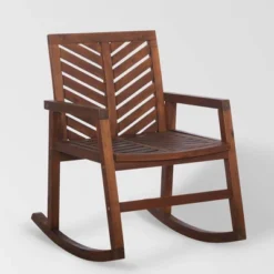 Slatted Chevron Acacia Wood Patio Rocking Chair - Saracina Home 16 Slatted Chevron Acacia Wood Patio Rocking Chair - Saracina Home -Saracina Home GUEST fb41a441 4d4a 492f 9563 c4f4a5d1aa8d