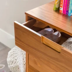 Mid-Century Modern Groove Wood 6 Drawer Dresser - Saracina Home 32 Mid-Century Modern Groove Wood 6 Drawer Dresser - Saracina Home -Saracina Home GUEST fcb730ab 9952 4f83 9614 24322242cf6c